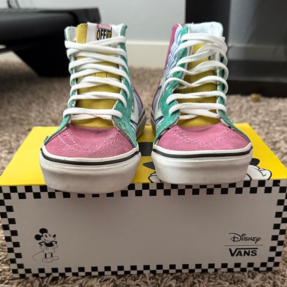 Vans Disney Pink and Yellow High-Tops